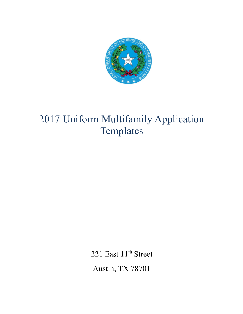 2017 Multifamily Uniform Application Templates