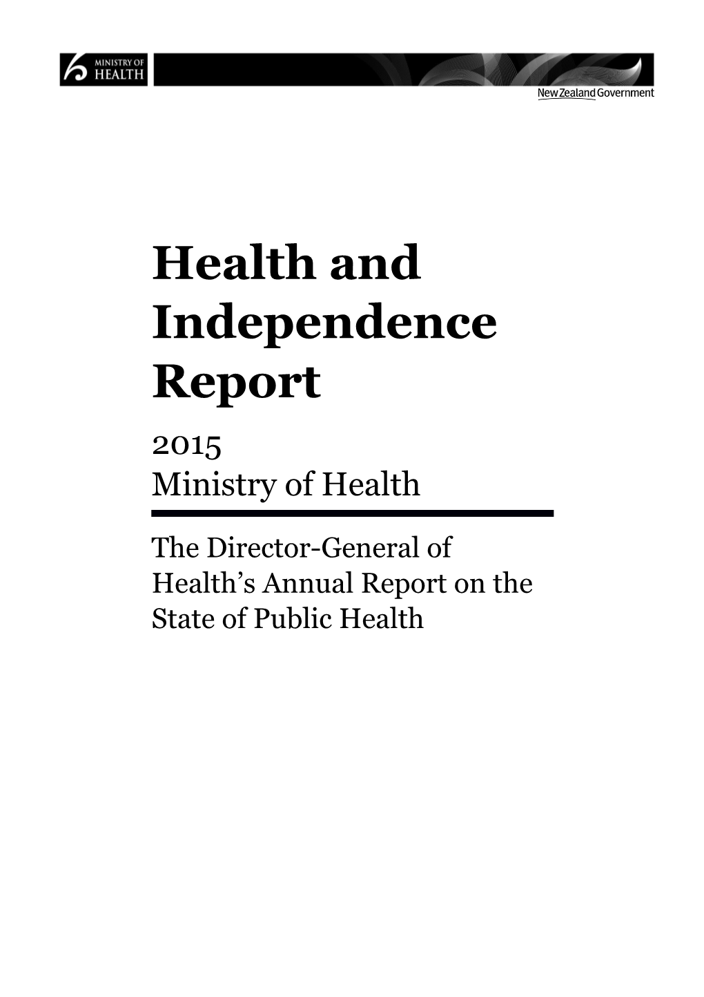 Health and Independence Report 2015