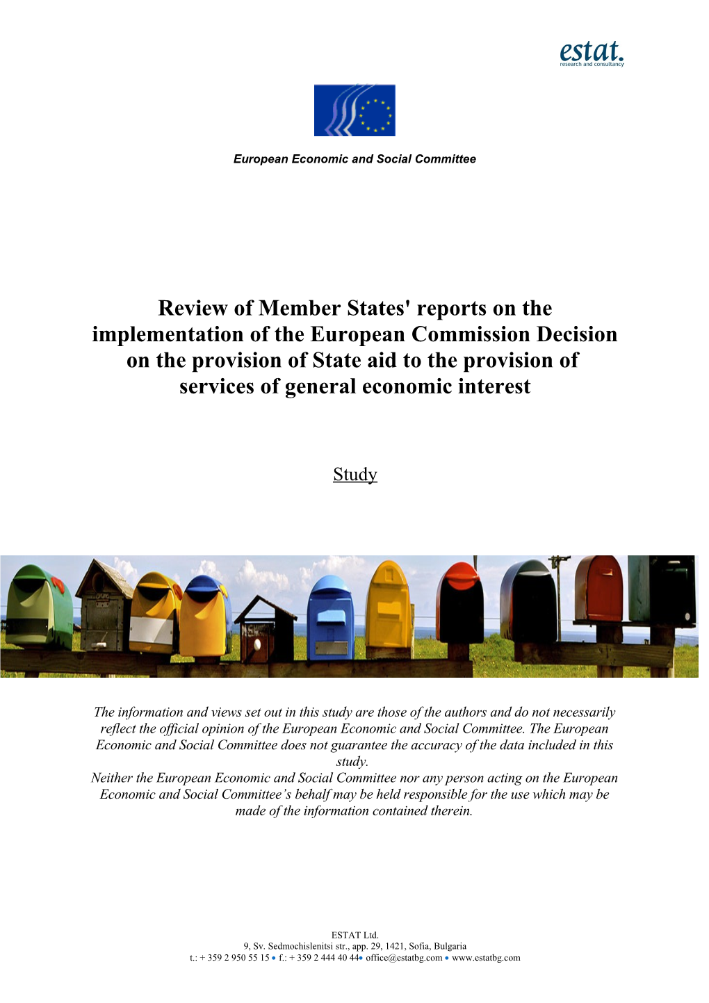 Study on the Review of Member States' Reports