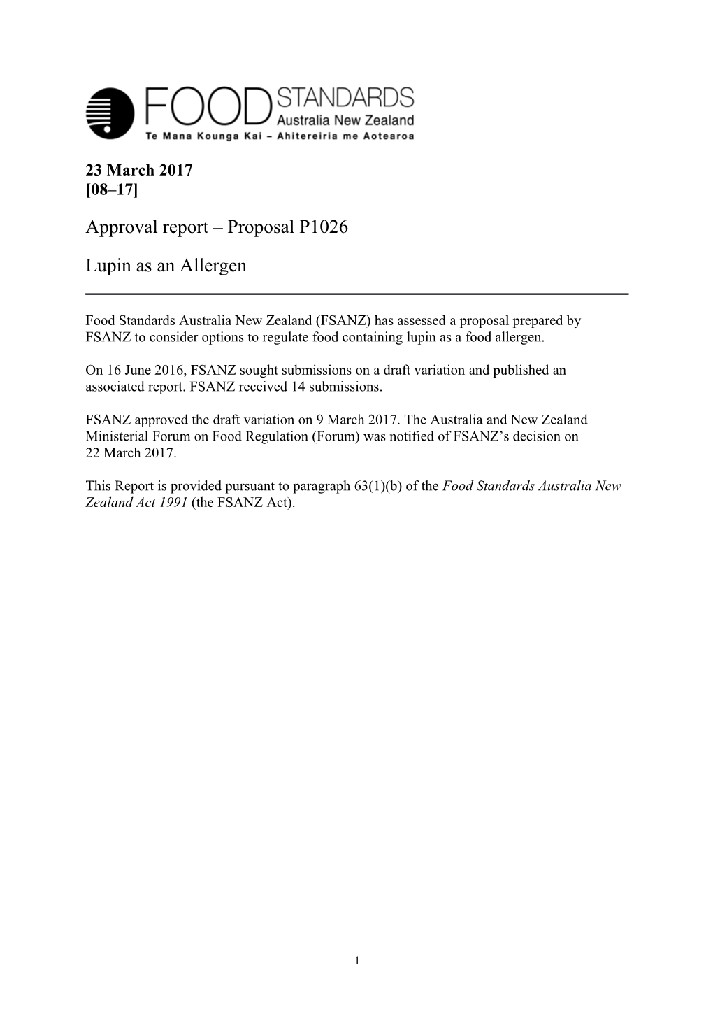 P1026 Lupin As an Allergen Appr