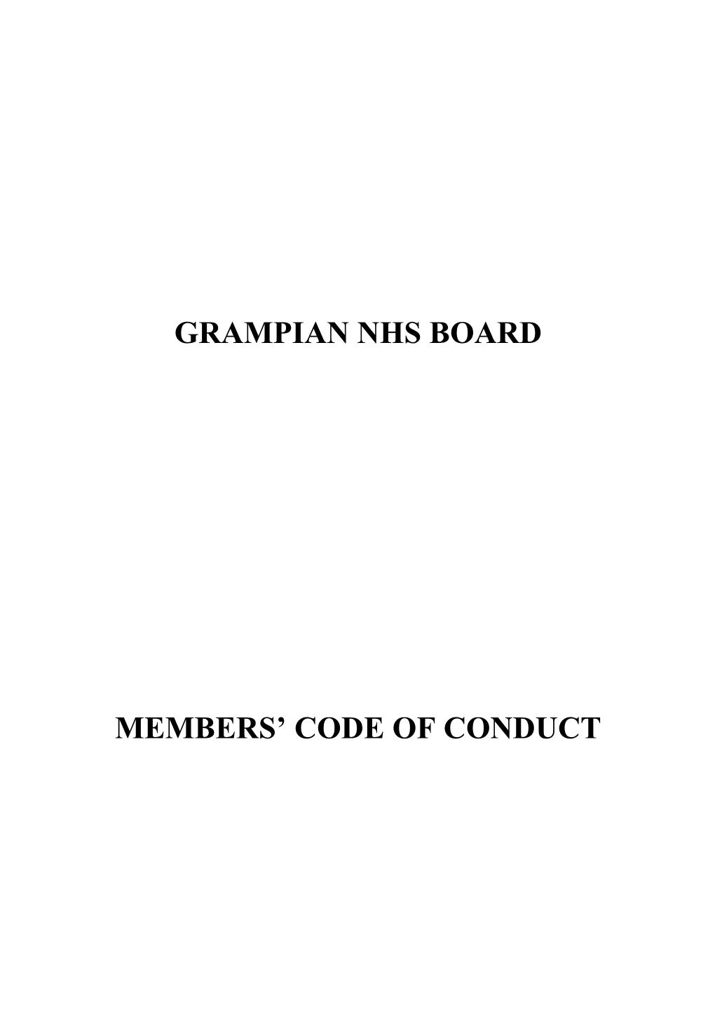 Model Code of Conduct