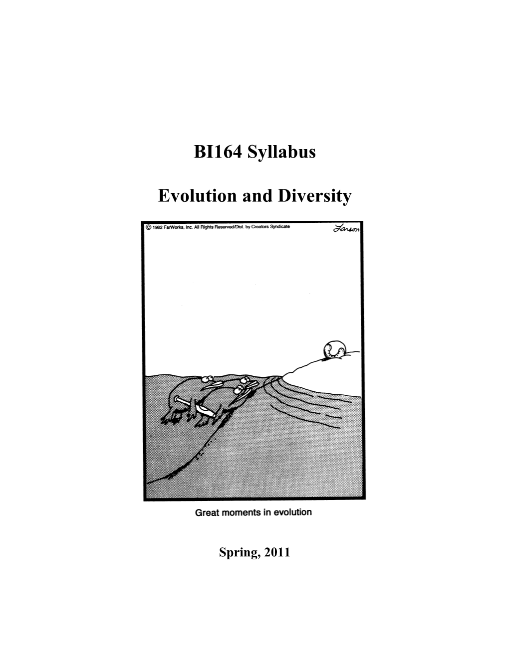 BI164 (Diversity and Evolution)