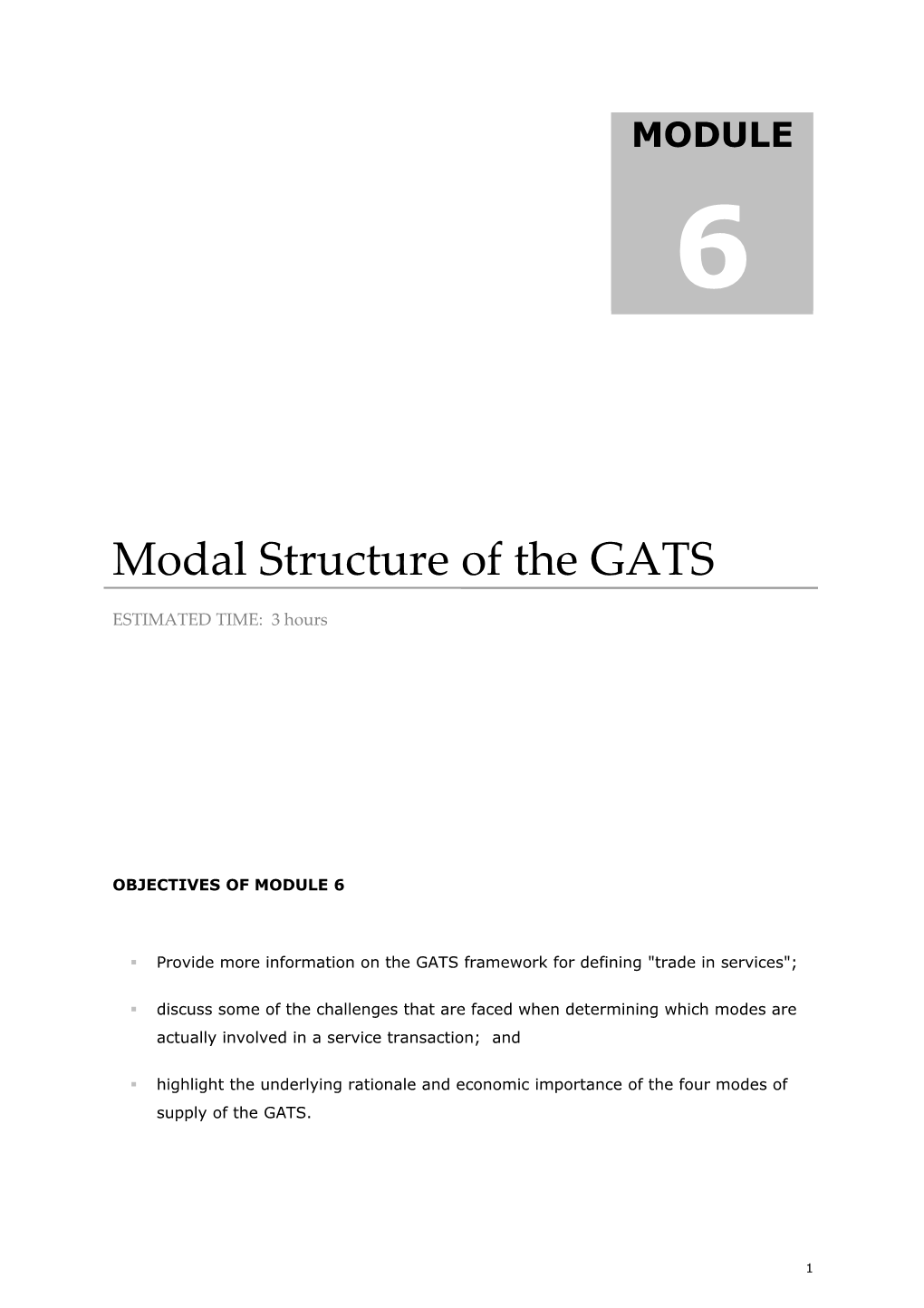 Trade in Services in the WTO