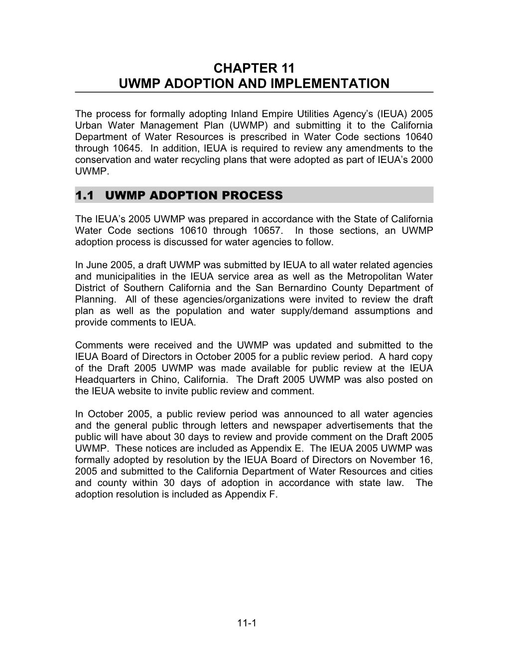 Chapter 12 Uwmp Adoption and Implementation