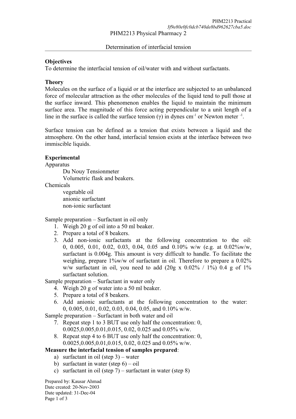 Particle Size Measurement