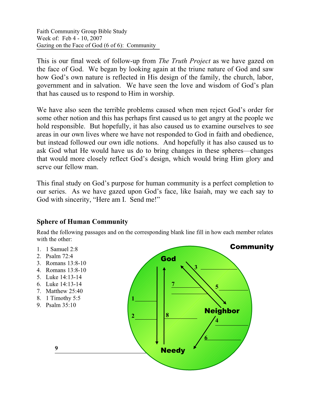 FCC Community Group Bible Study