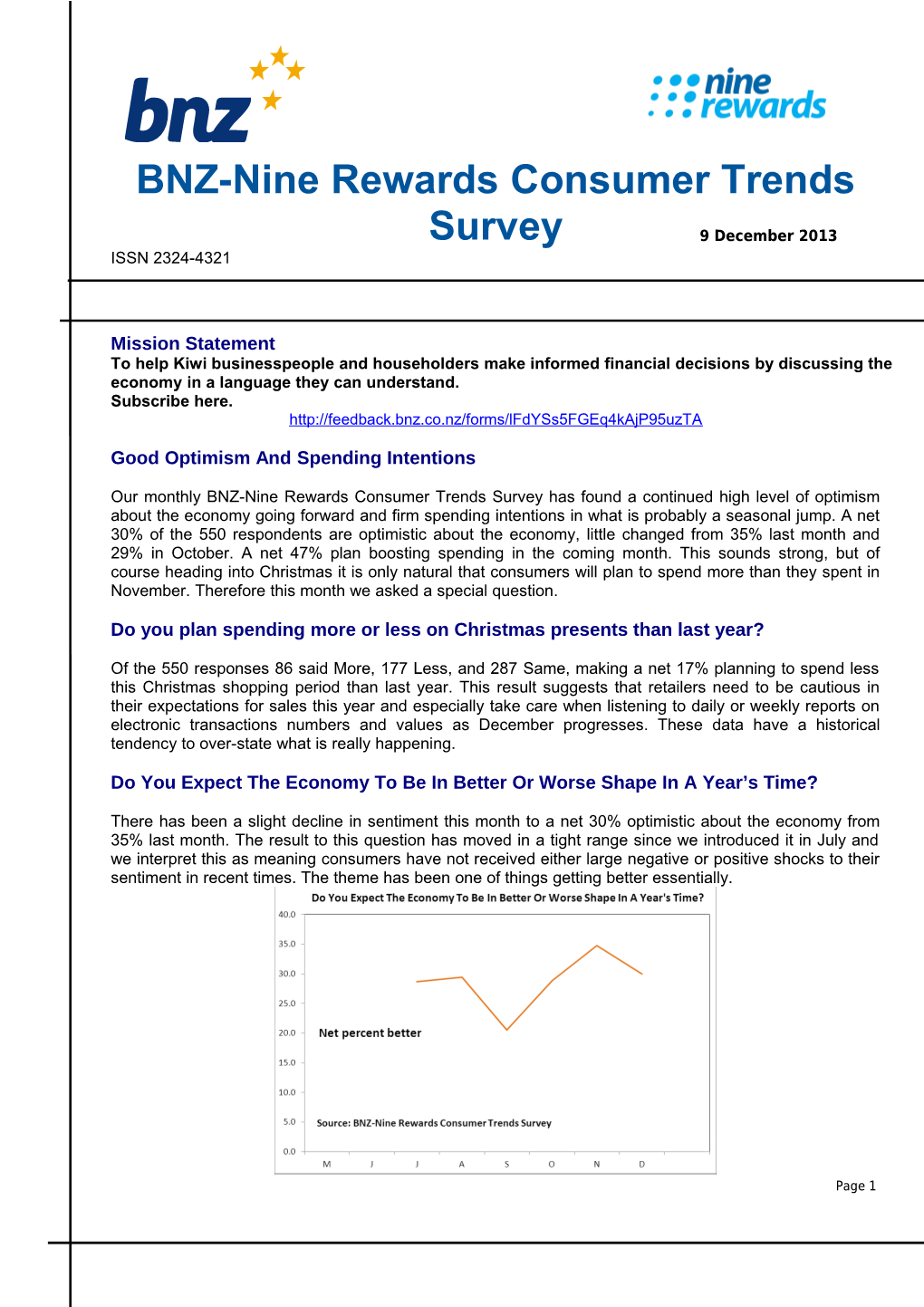 BNZ-Nine Rewards Consumer Trends Survey