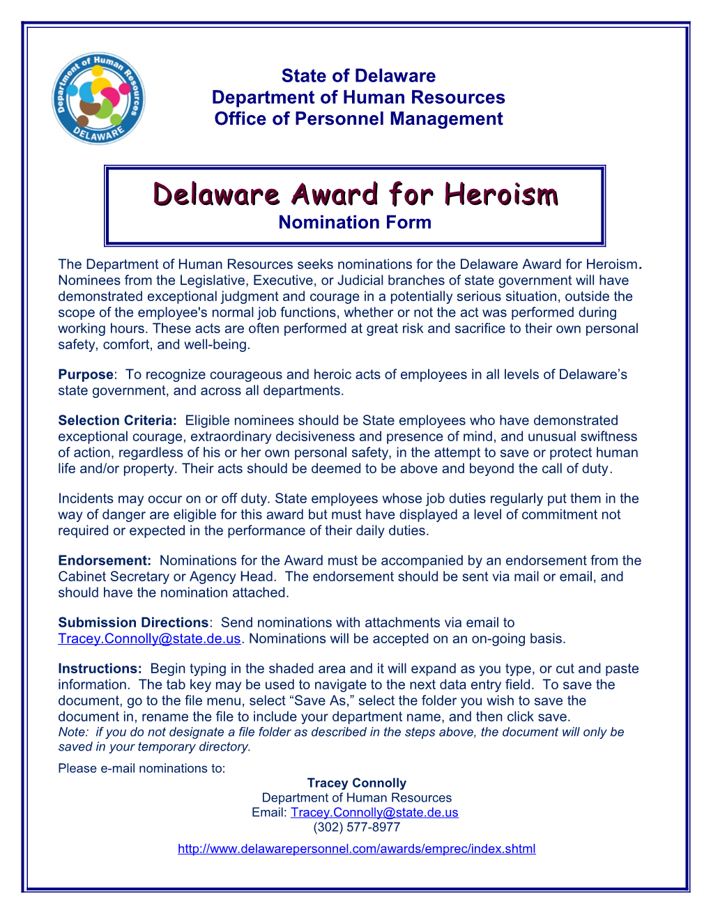 Delaware Award for Excellence