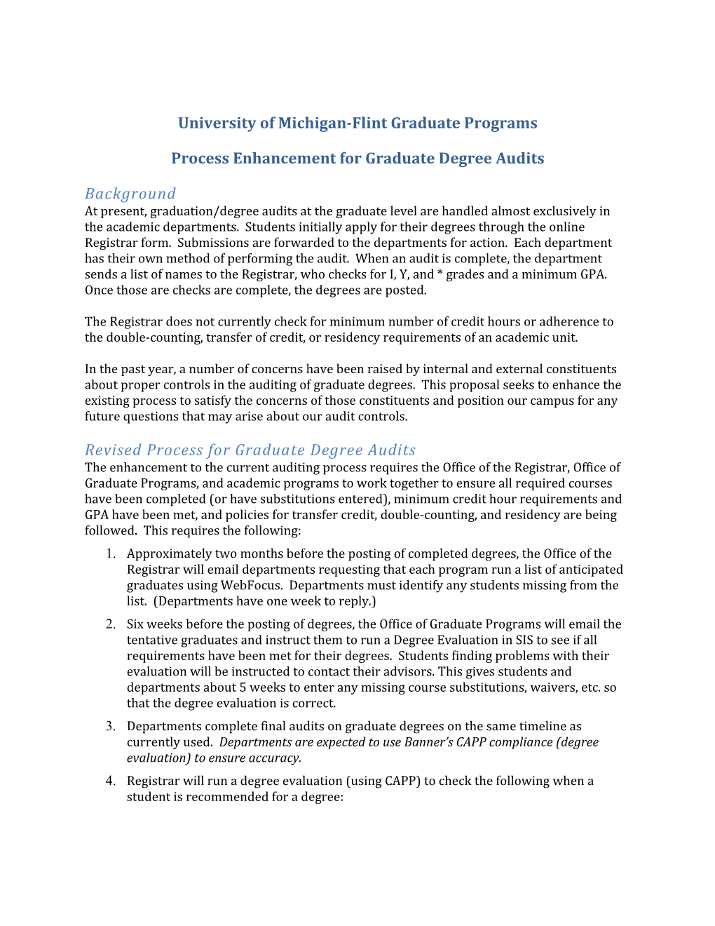 University of Michigan-Flint Graduate Programs