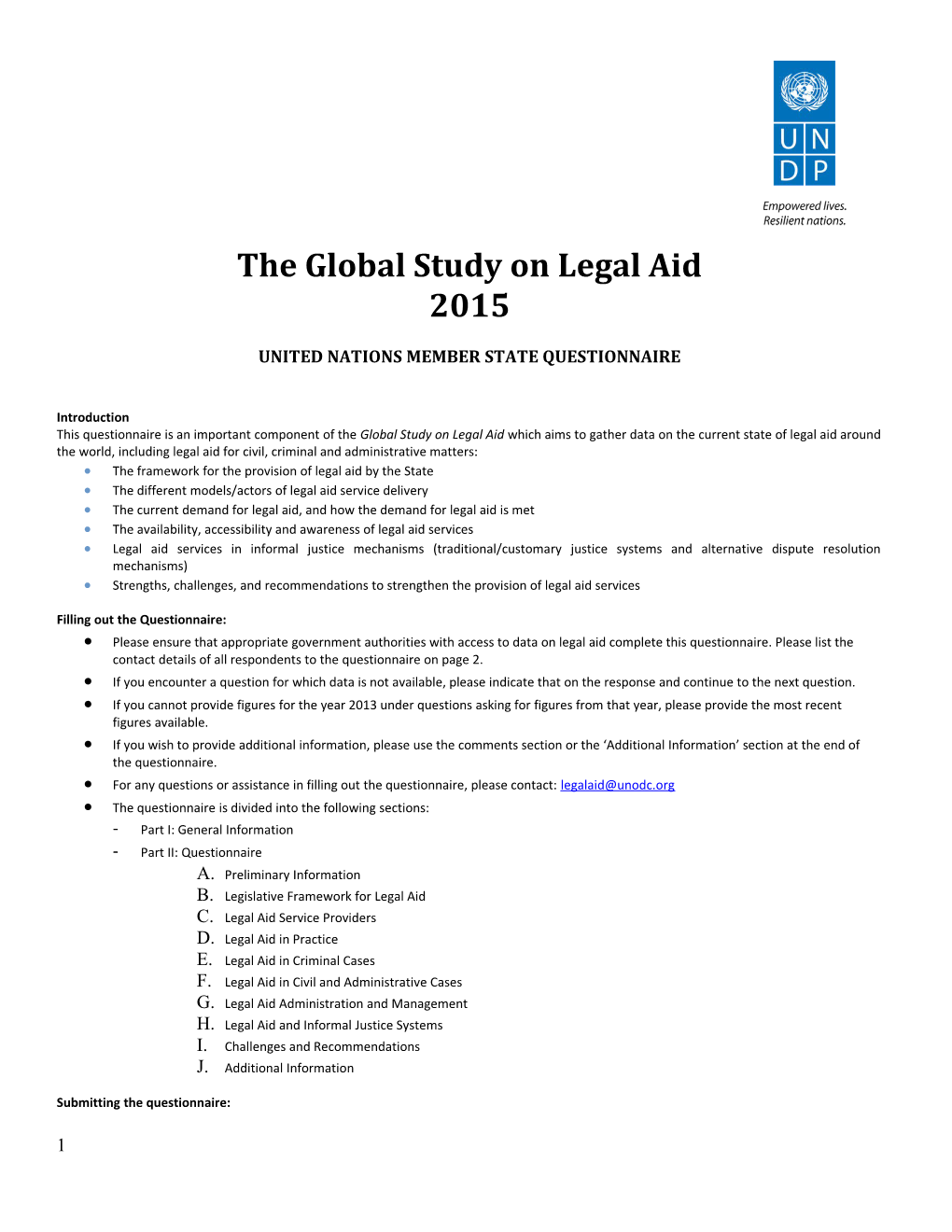 The Global Study on Legal Aid