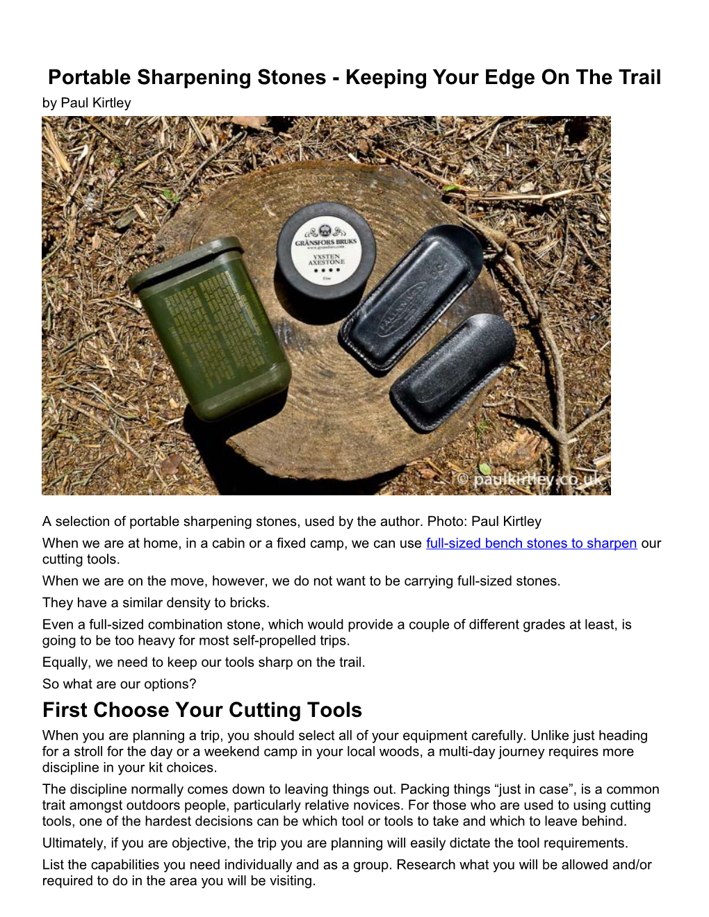 Portable Sharpening Stones - Keeping Your Edge on the Trail