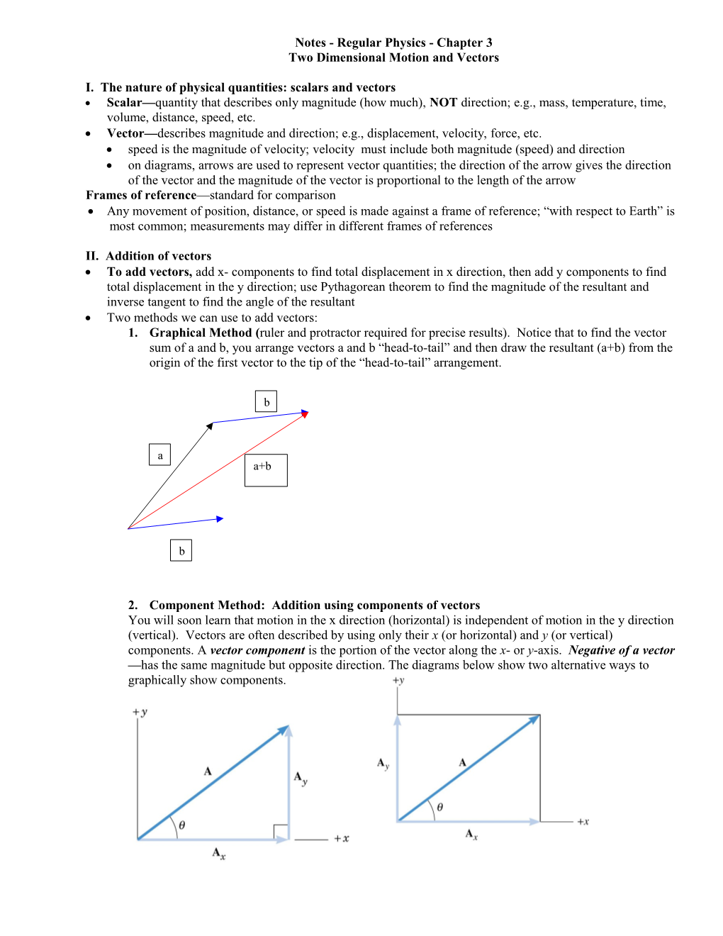 Notes - Regular Physics - Chapter 3