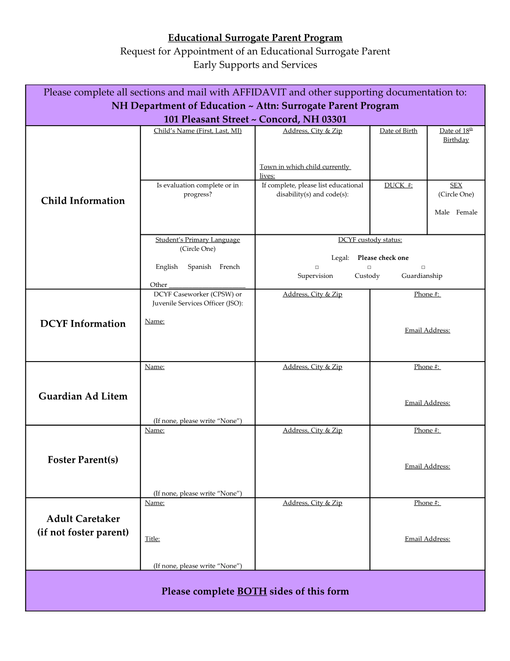 Educational Surrogate Parent Program