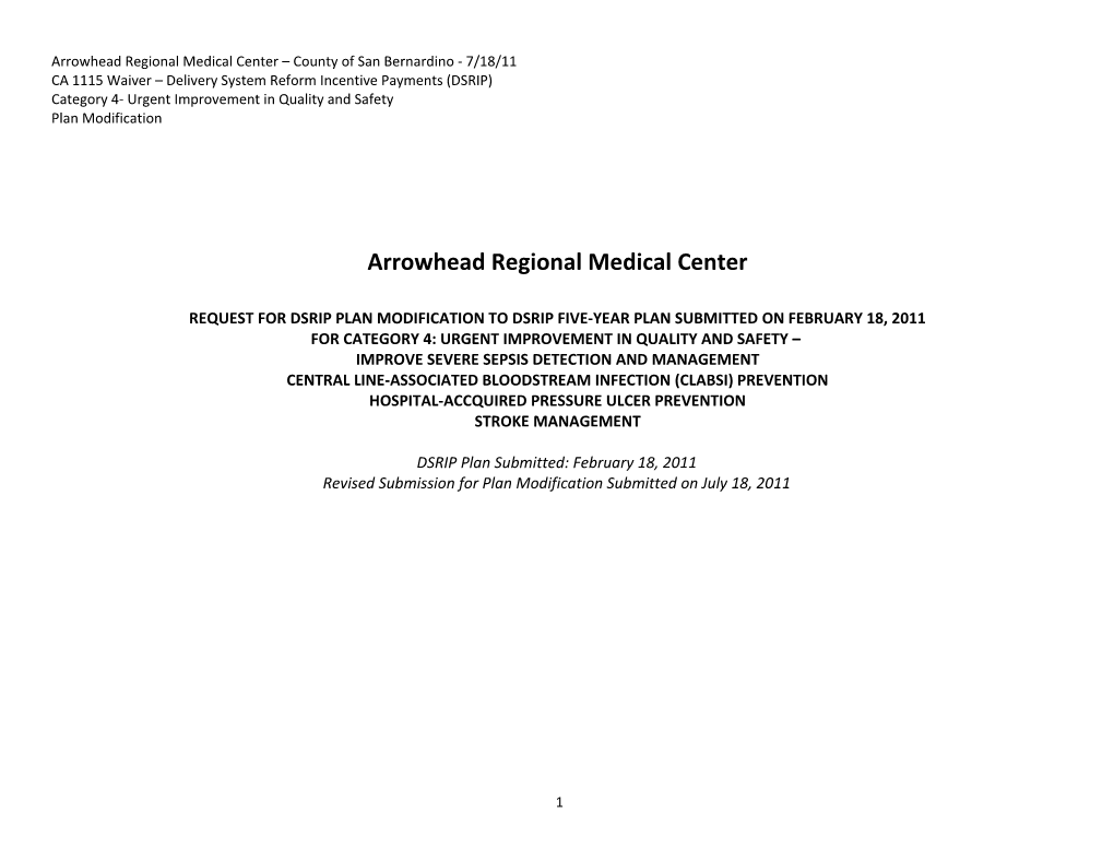 Arrowhead Regional Medical Center County of San Bernardino - 7/18/11