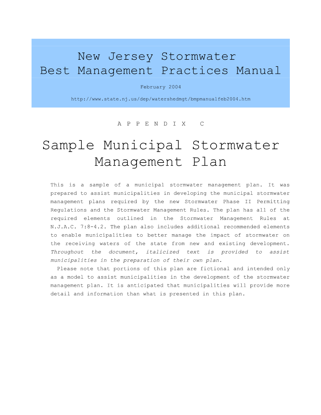 Stormwater and Nonpoint