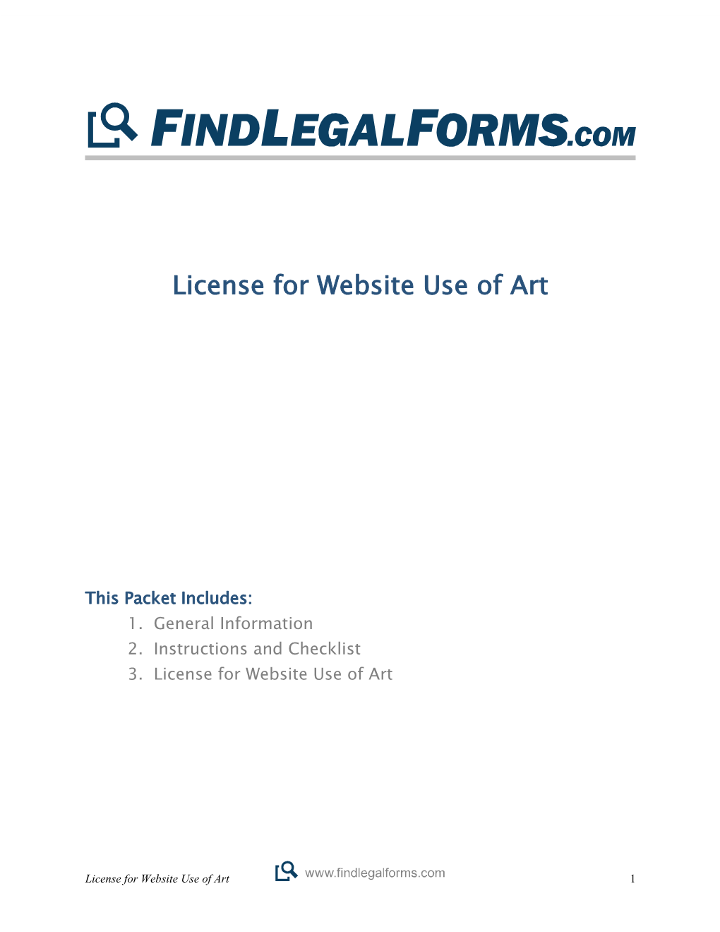 License for Website Use of Art
