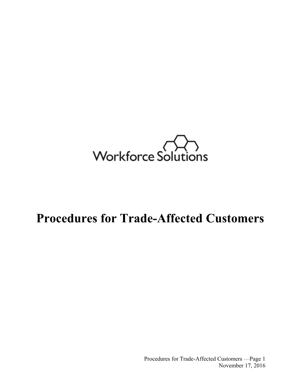 Trade Adjustment Act Procedures