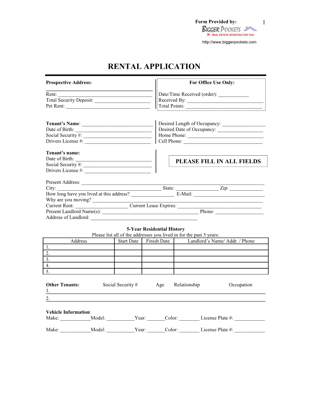 Form Provided By