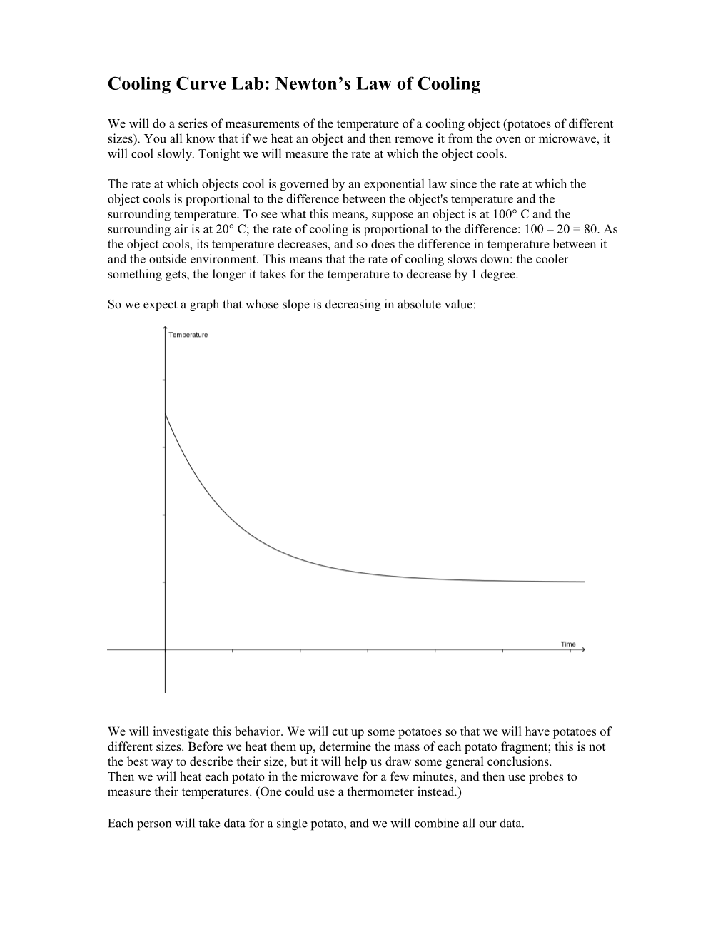 Cooling Curve Lab