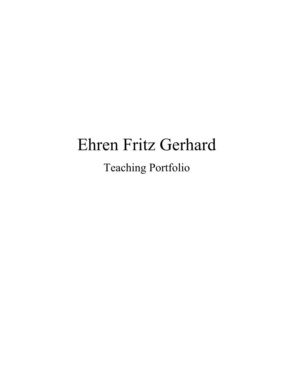 Ehren Fritz Gerhard