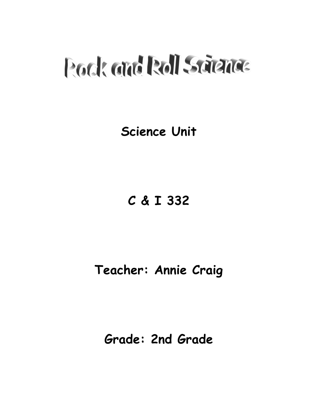 Teacher: Annie Craig