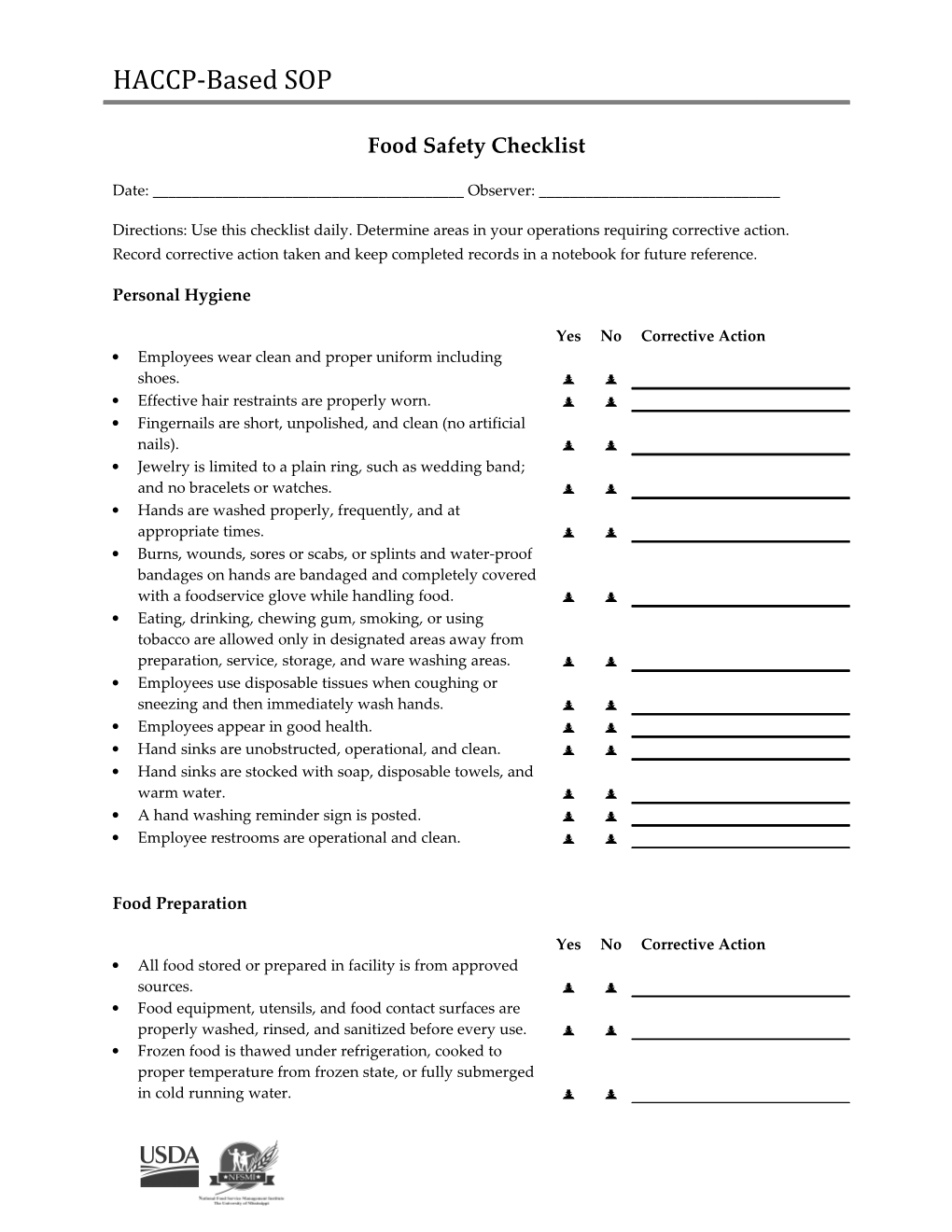 HACCP-Based SOP