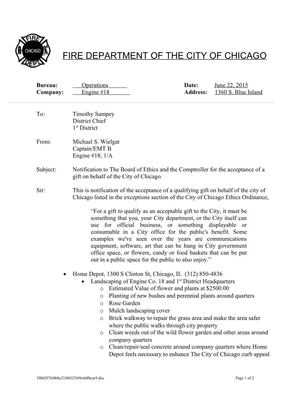 Fire Department of the City of Chicago