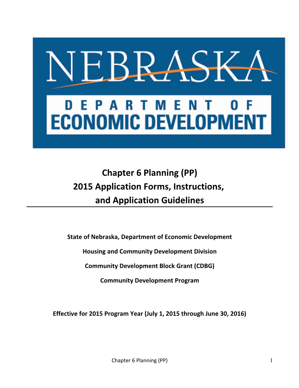 State of Nebraska, Department of Economic Development