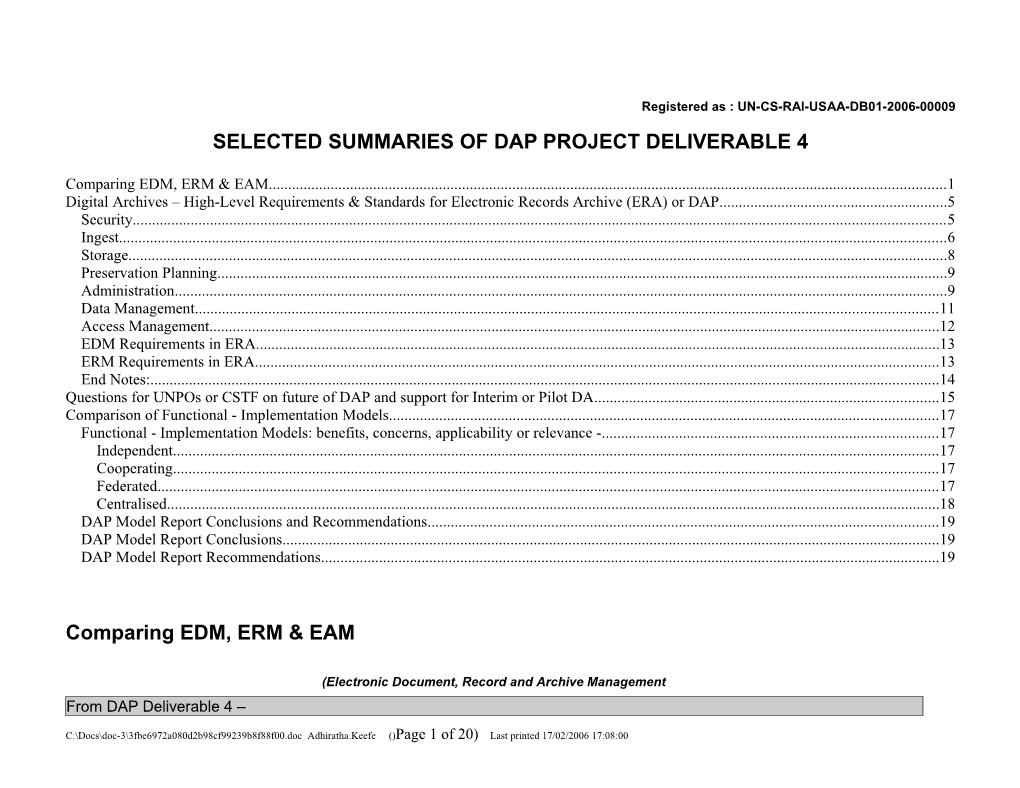 Comparing EDM, ERM & EAM