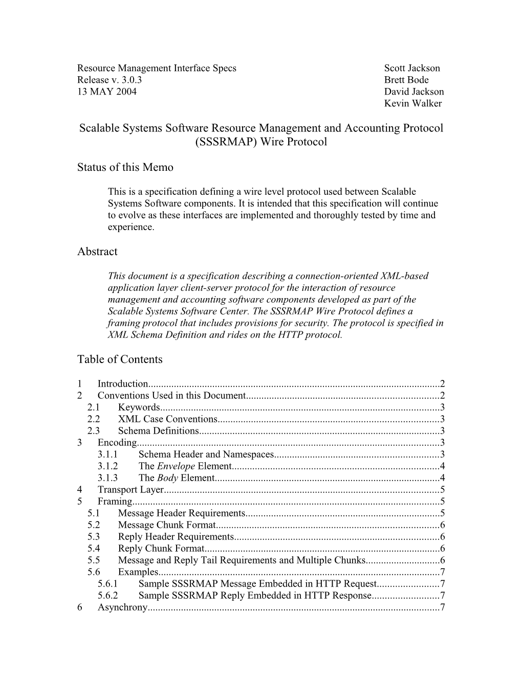 Resource Management Interface Specs