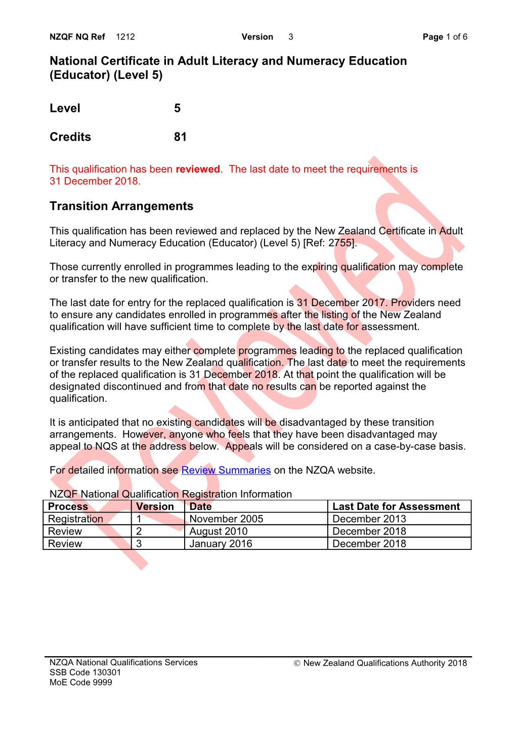 1212 National Certificate in Adult Literacy and Numeracy Education (Educator) (Level 5)