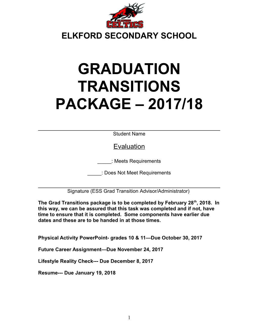 SSS - Grad Transitions