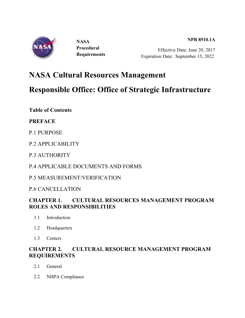 NASA Cultural Resources Management