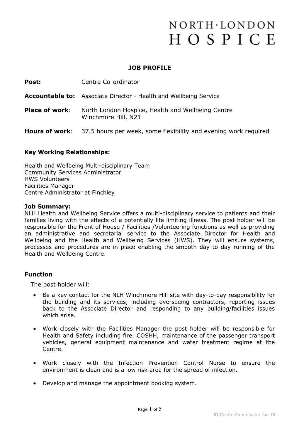 Accountable To:Associate Director - Health and Wellbeing Service