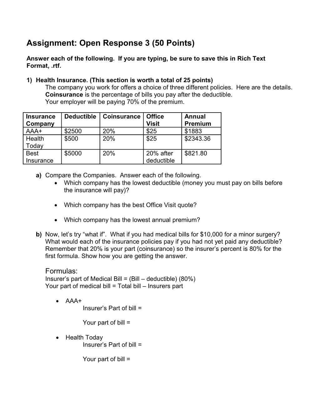 Unit 3 Open Response