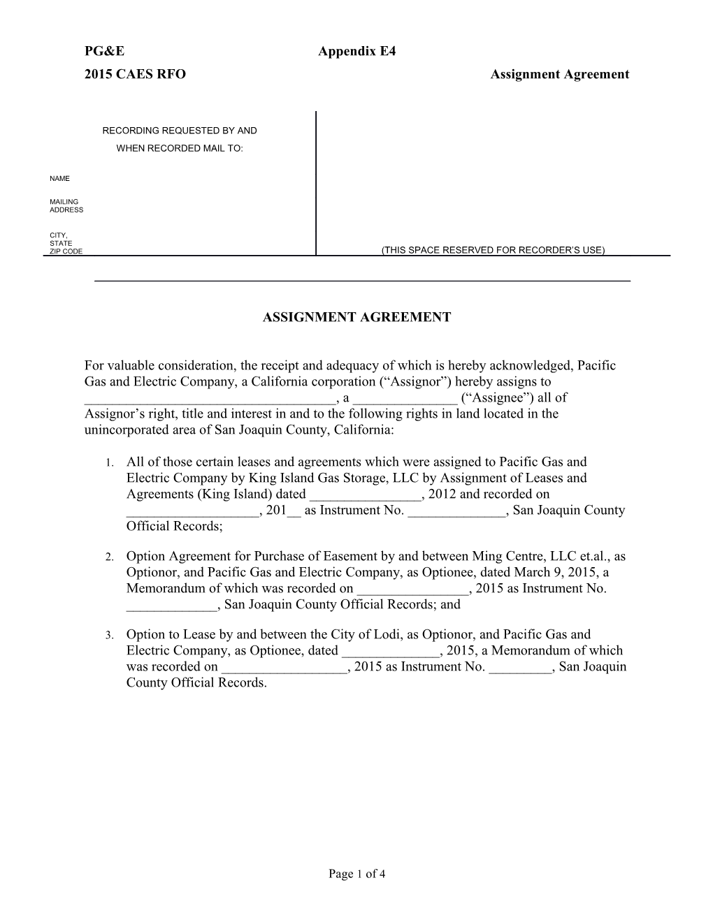2015 CAES Rfoassignment Agreement