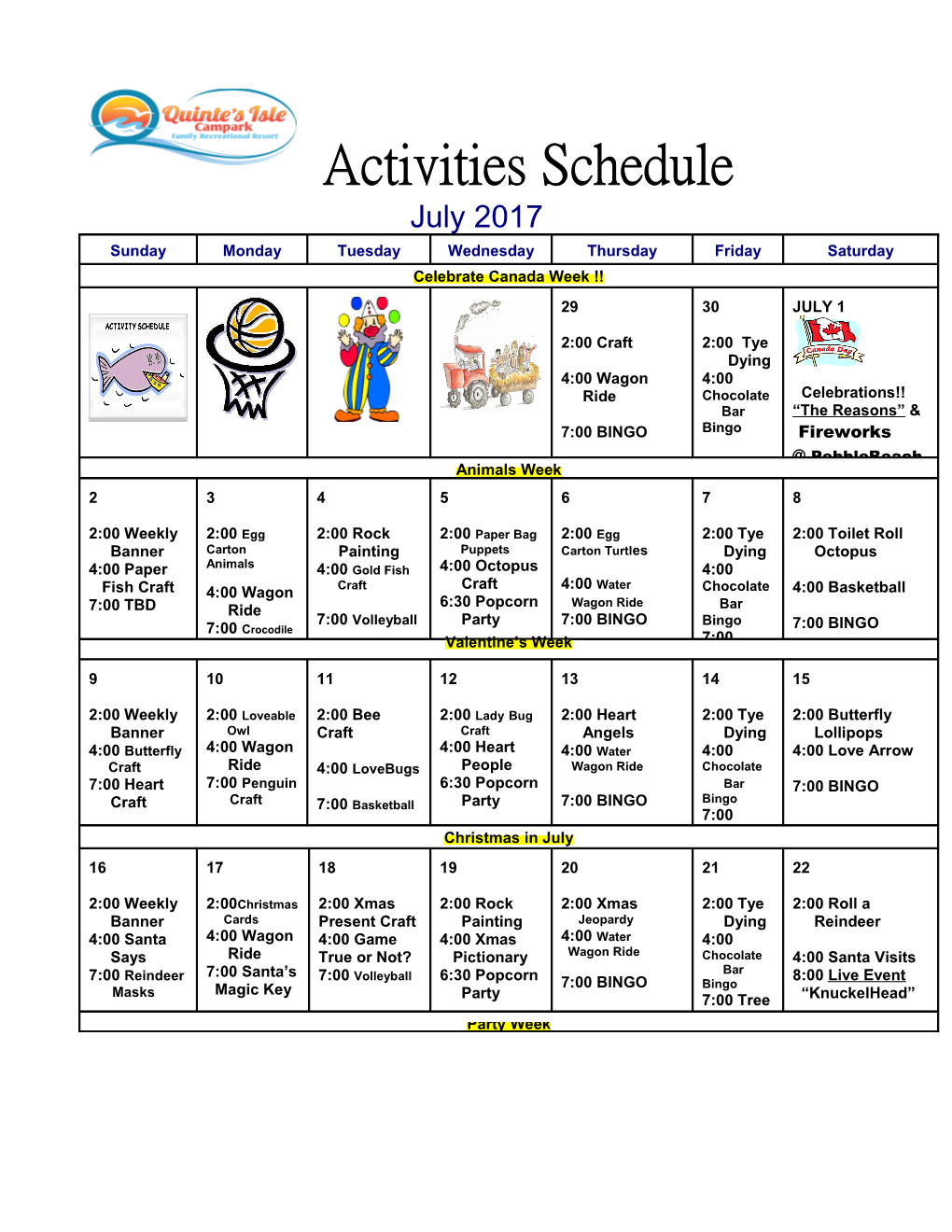 1 1:00Am Activities Added Dailyactivities May Be Subject to Change