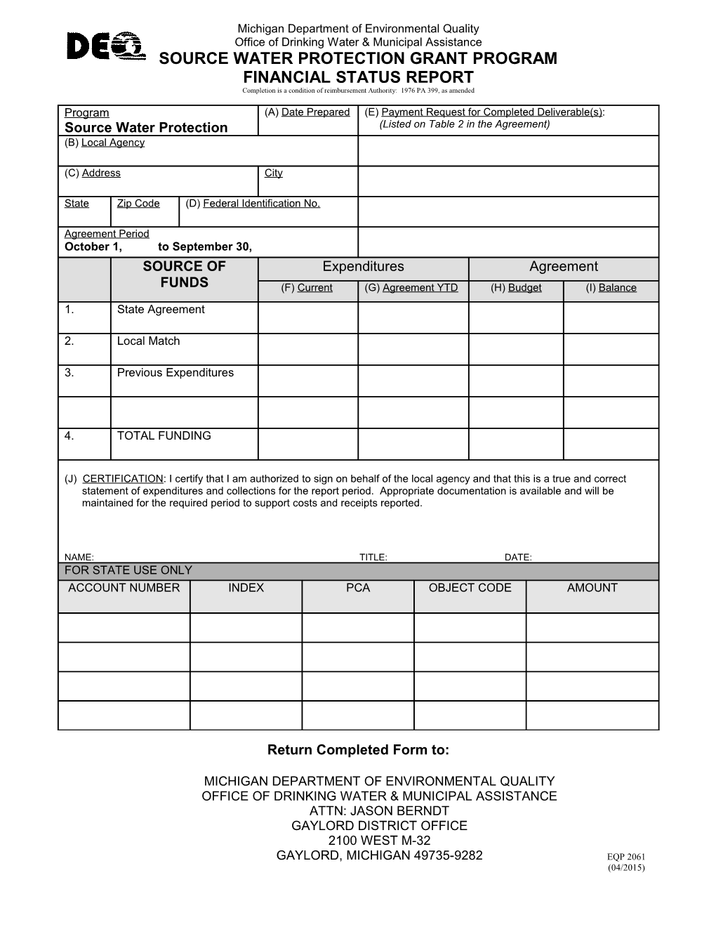 Office of Drinking Water & Municipal Assistance