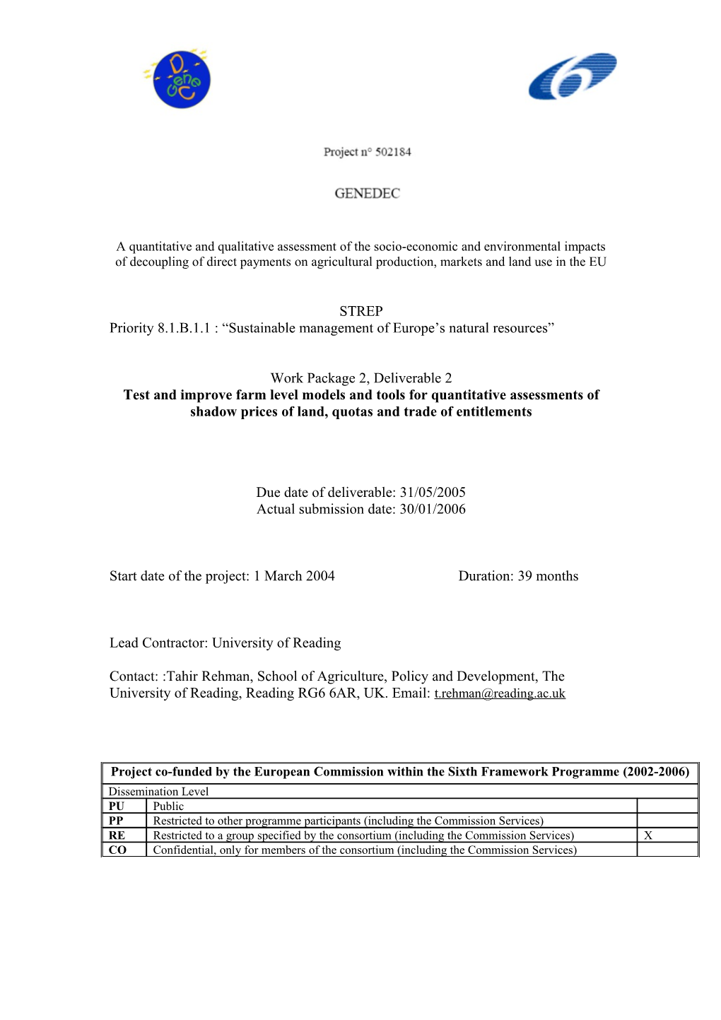 Priority 8.1.B.1.1 : Sustainable Management of Europe S Natural Resources