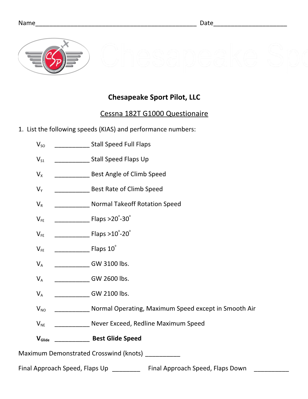 Chesapeake Sport Pilot, LLC
