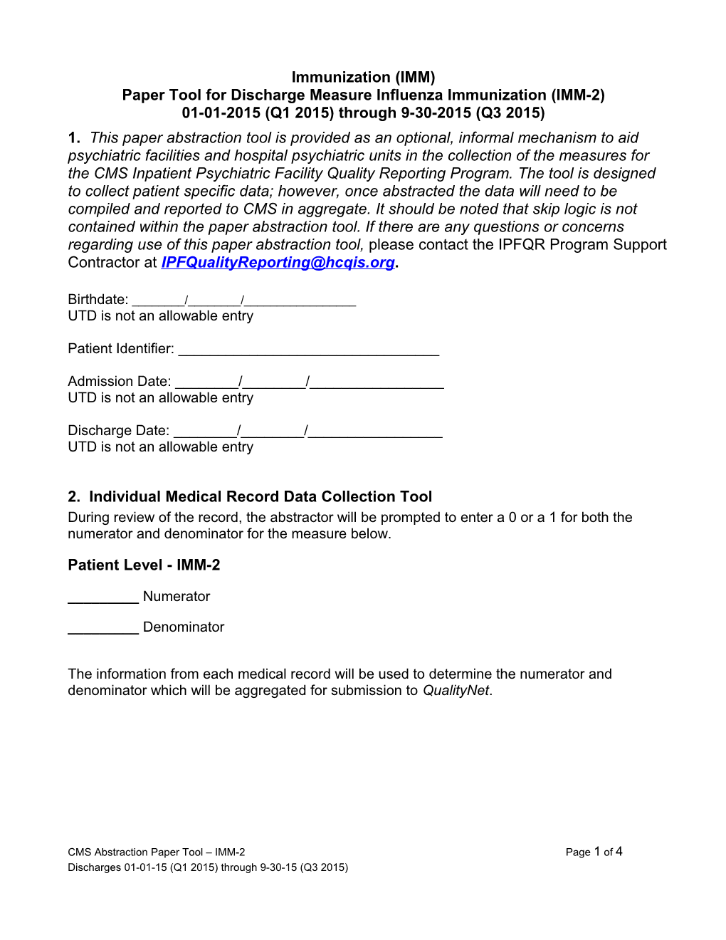 Emergency Department (Ed) / Immunization (Imm) Alphabetical Paper Tool