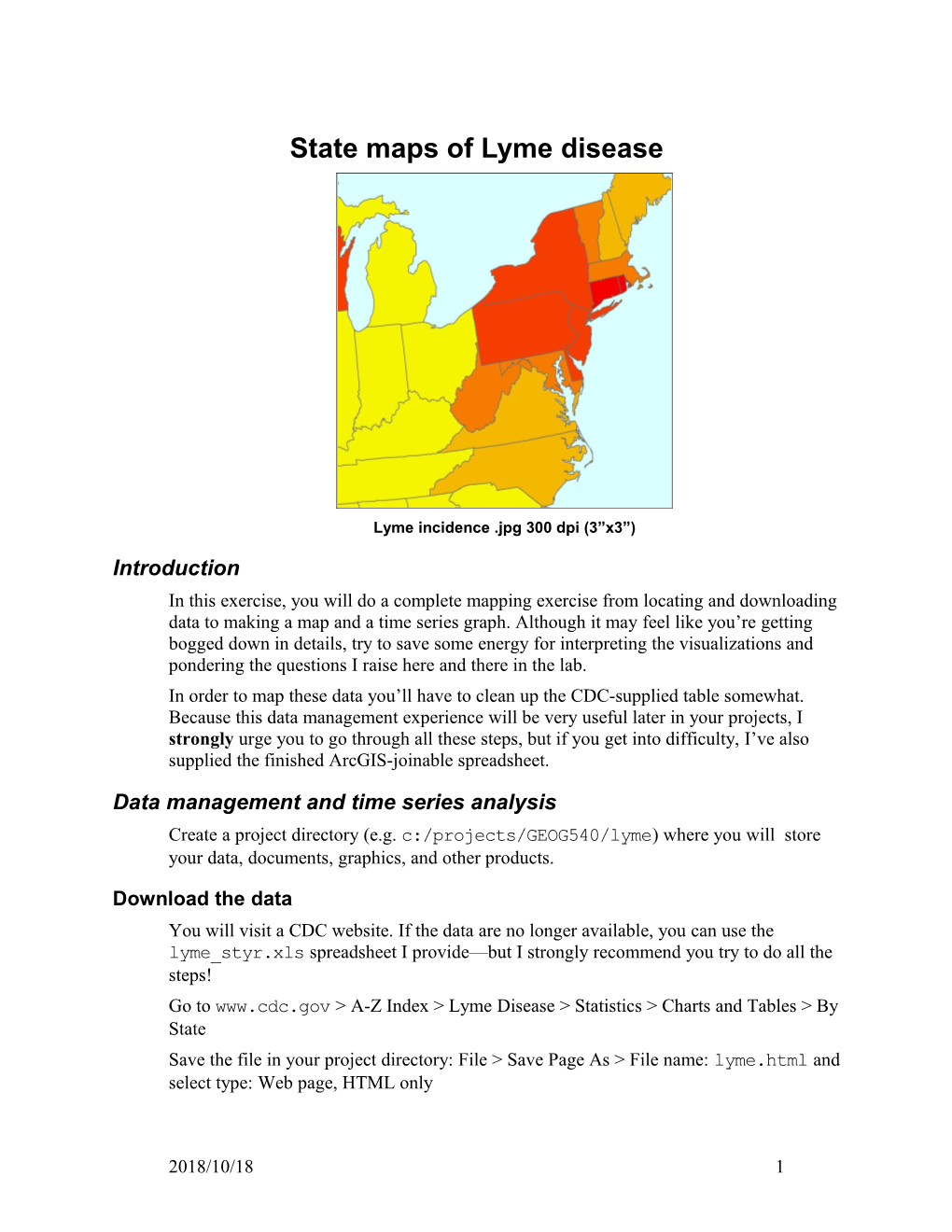 Exercise 1 Yellowstone Data