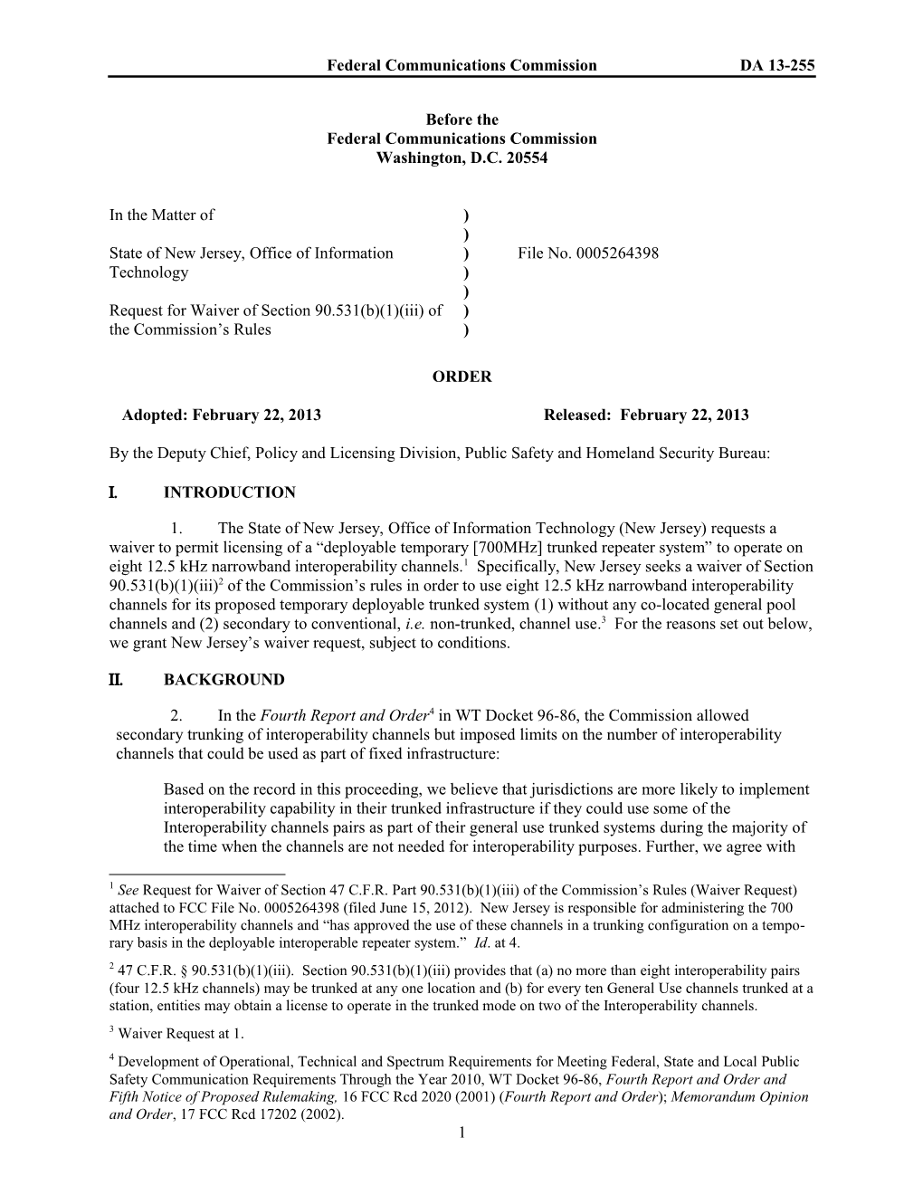 Federal Communications Commissionda 13-255