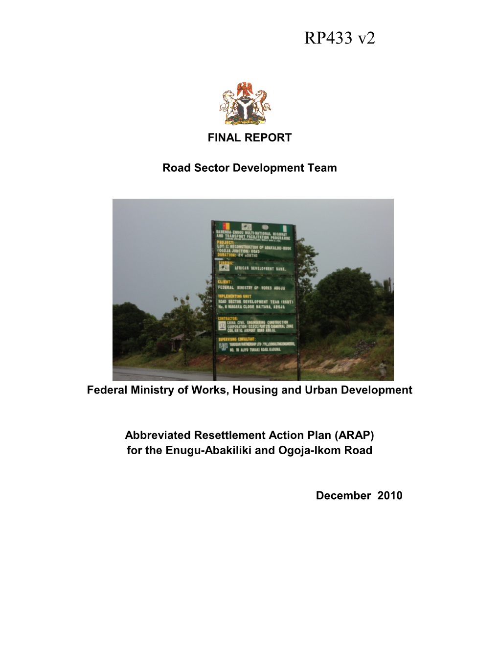 Federal Ministry of Works, Housing and Urban Development
