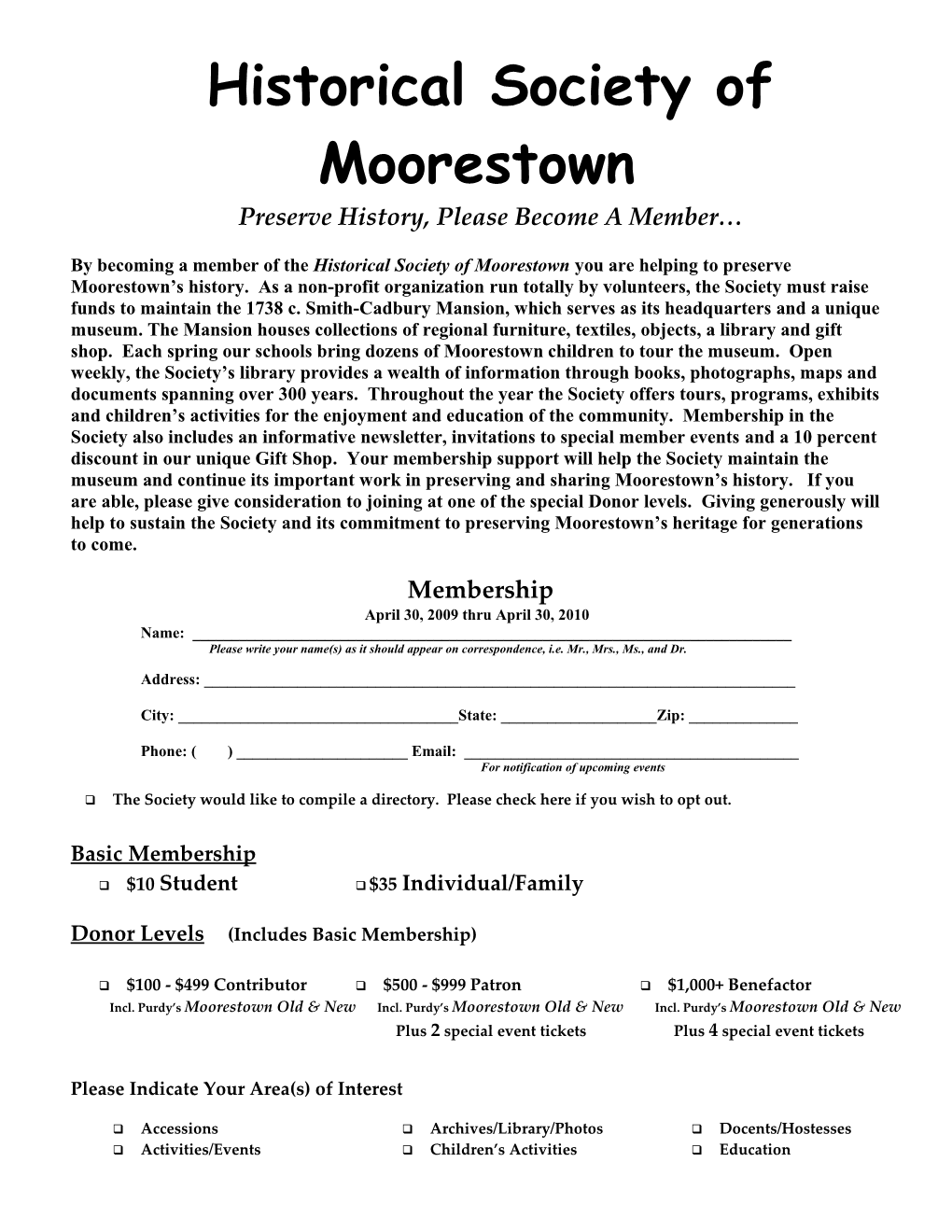 Historical Society of Moorestown