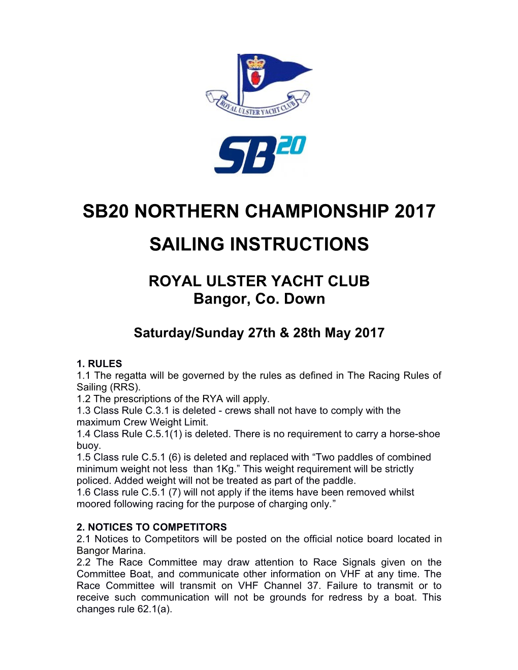 Sb20 Northern Championship 2017