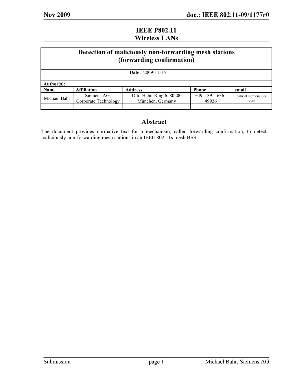 The Forwarding Confirmation Uses a Management Frame Exchange Of