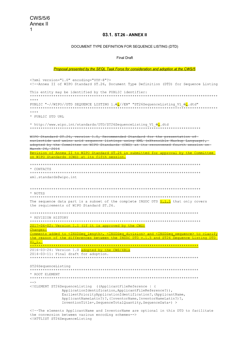 CWS/5/6 Annex II - an II (In English)