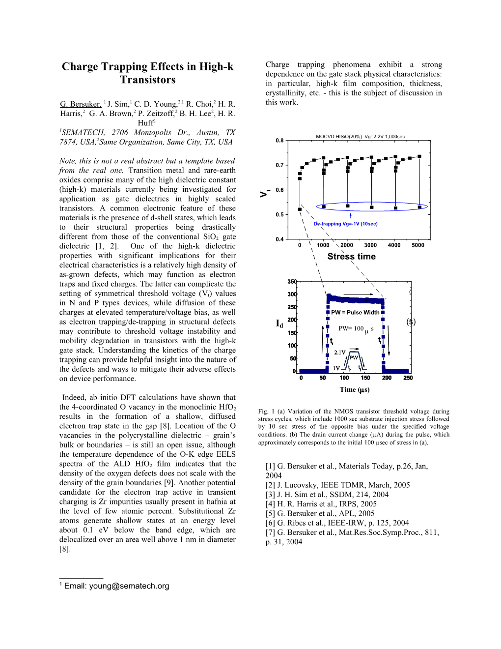 Charge Trapping Effects in High-K Transistors