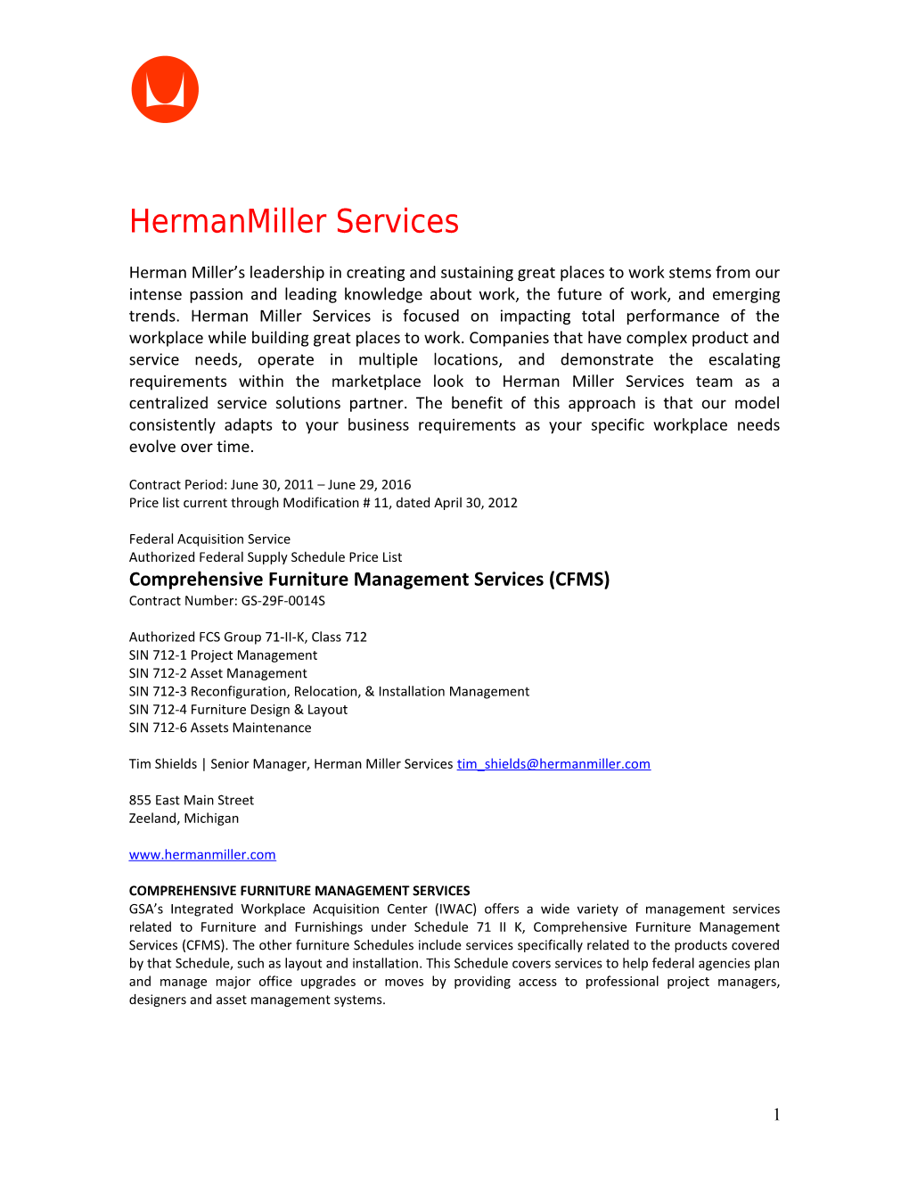 Hermanmiller Services